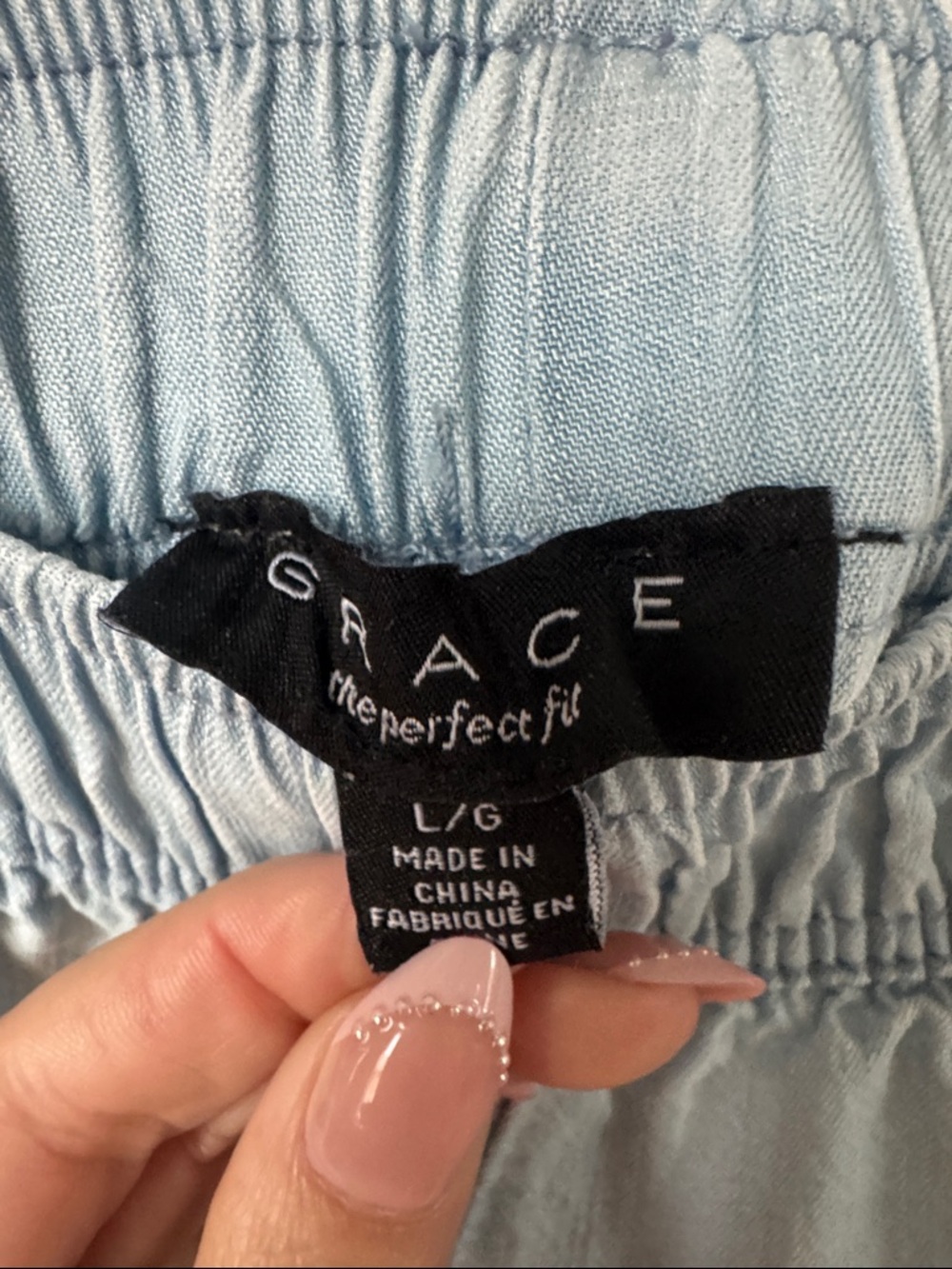 Grace Light Blue Wide-Leg Women's Pants - Picture 2 of 5